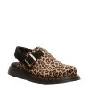 Klapki Dr. Martens JORGE II Light Tan+Black Mini Leopard Spot Hair On+EH Suede 41088200